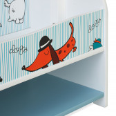 Стойка за детски дрехи от дърво с рафтове и закачалка - DOGS Ginger Home 383660 5