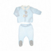 Плетен комплект от 2 части за бебе момче с яка Chicco 38369 