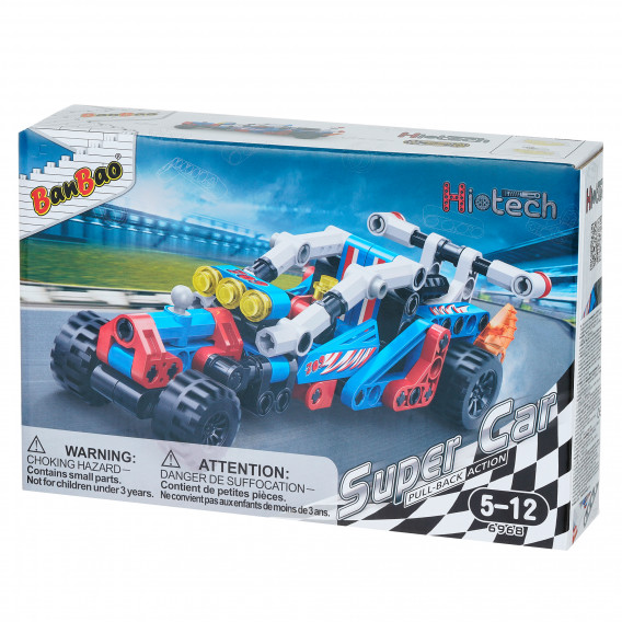 Конструктор състезателна кола F1, 148 части BANBAO 383722 5