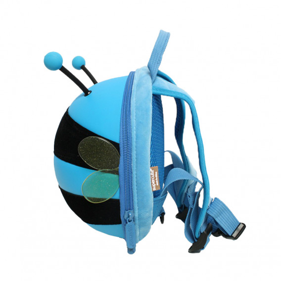 Мини детска раница - пчеличка с предпазен колан, синя Supercute 383867 8
