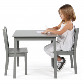 Детска дървена маса с 2 столчета - GREY Ginger Home 384029 5