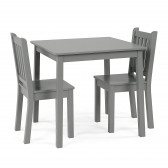 Детска дървена маса с 2 столчета - GREY Ginger Home 384030 