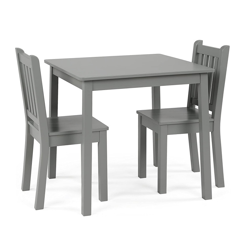 Детска дървена маса с 2 столчета - GREY  384030