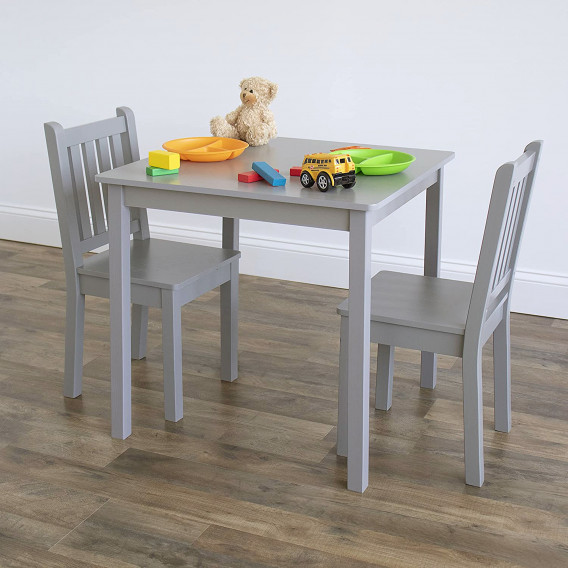 Детска дървена маса с 2 столчета - GREY Ginger Home 384034 6