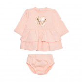 Бебешка рокля с красива пеперуда, розова Guess 384055 