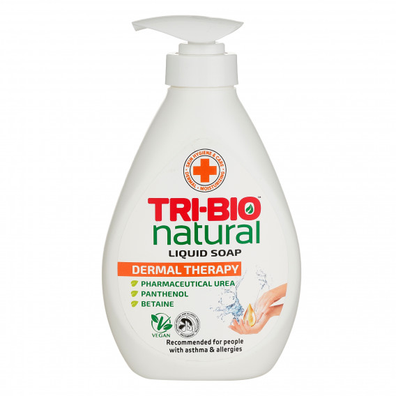 Dermal therapy натурален течен сапун, пластмасова бутилка с дозатор, 240 мл. Tri-Bio 384128 