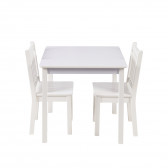 Детска дървена маса с 2 столчета, комплект за учене и рисуване, бялa Ginger Home 384166 3