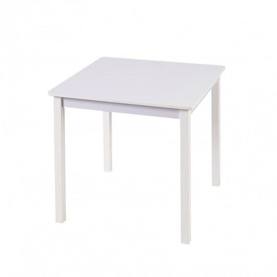 Детска дървена маса с 2 столчета, комплект за учене и рисуване, бялa Ginger Home 384167 4