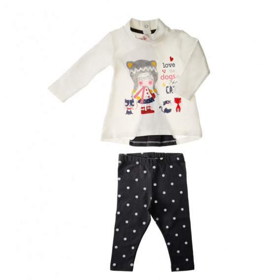 Комплект от 2 части - блуза и клин за бебе момиче Chicco 38417 