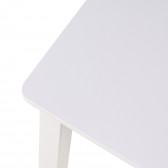 Детска дървена маса с 2 столчета, комплект за учене и рисуване, бялa Ginger Home 384170 7