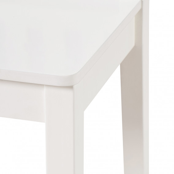 Детска дървена маса с 2 столчета, комплект за учене и рисуване, бялa Ginger Home 384171 8