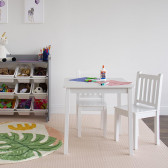Детска дървена маса с 2 столчета, комплект за учене и рисуване, бялa Ginger Home 384180 17