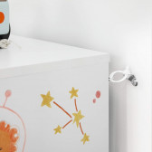 Детска секция за играчки, книжки и органайзер за съхранение, бяла с разноцветни кутии Ginger Home 384227 14