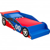 Дървено детско легло кола, с вградено стъпало и рамка за безопасност - RACE Ginger Home 384245 2