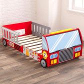 Дървено детско легло - пожарна кола с рамка за безопасност - FIRE Ginger Home 384283 5