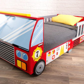 Дървено детско легло - пожарна кола с рамка за безопасност - FIRE Ginger Home 384284 6