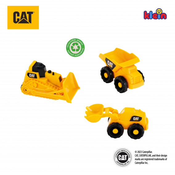 Строителни камиончета CAT, мащаб 1:50, 3 броя CAT 384308 13