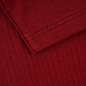 Памучна блуза с дълъг ръкав и щама за бебе за момиче червена Benetton 384485 3