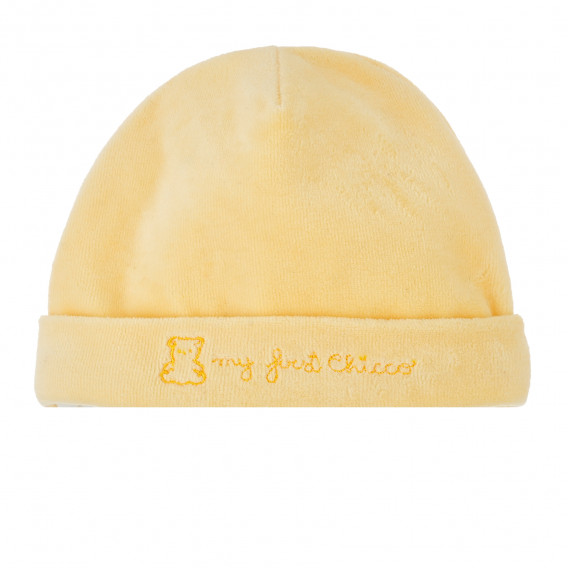 Плюшена шапка за бебе, жълта Chicco 384515 