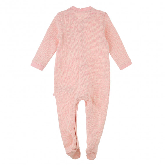 Плетен гащеризон с дълъг ръкав и копчета за бебе, розов Chicco 384533 4