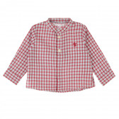 Карирана риза с дълъг ръкав за бебе за момче червена Neck & Neck 384546 