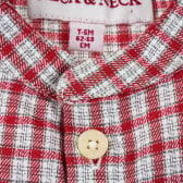 Карирана риза с дълъг ръкав за бебе за момче червена Neck & Neck 384548 3