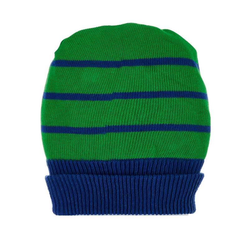Плетена шапка за бебе за момче, зелена  384550