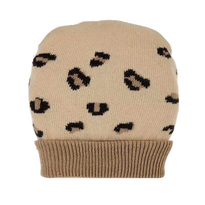 Плетена шапка за бебе за момиче с животински принт  384551