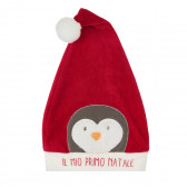 Коледна шапка за бебе с апликация на пингвин Chicco 384555 