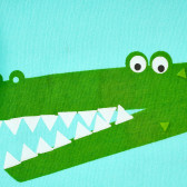 Памучна тениска с щампа крокодил за бебе момче Boboli 384574 2