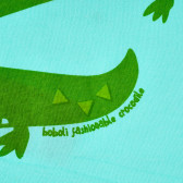 Памучна тениска с щампа крокодил за бебе момче Boboli 384575 3