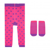Комплект клин и чорапи за бебе в розово и лилаво Chicco 384621 