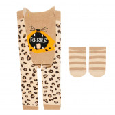Комплект клин и чорапи за бебе бежове Chicco 384623 