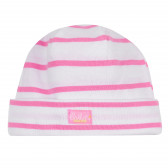Памучна шапка в бяло и розово за момиче ZY 384649 