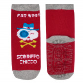 Чорапи с пират за момче, червени Chicco 384673 