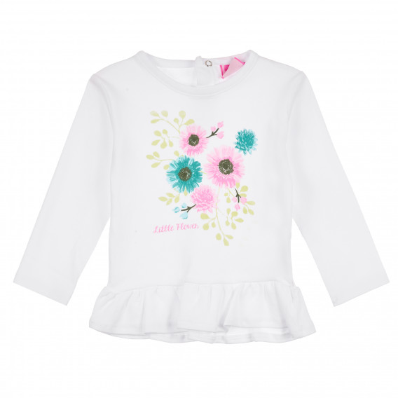 Комплект за момиче с блуза и дънки на цветя MINI MOI 384686 2