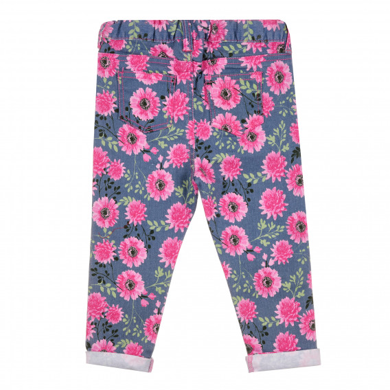 Комплект за момиче с блуза и дънки на цветя MINI MOI 384691 6