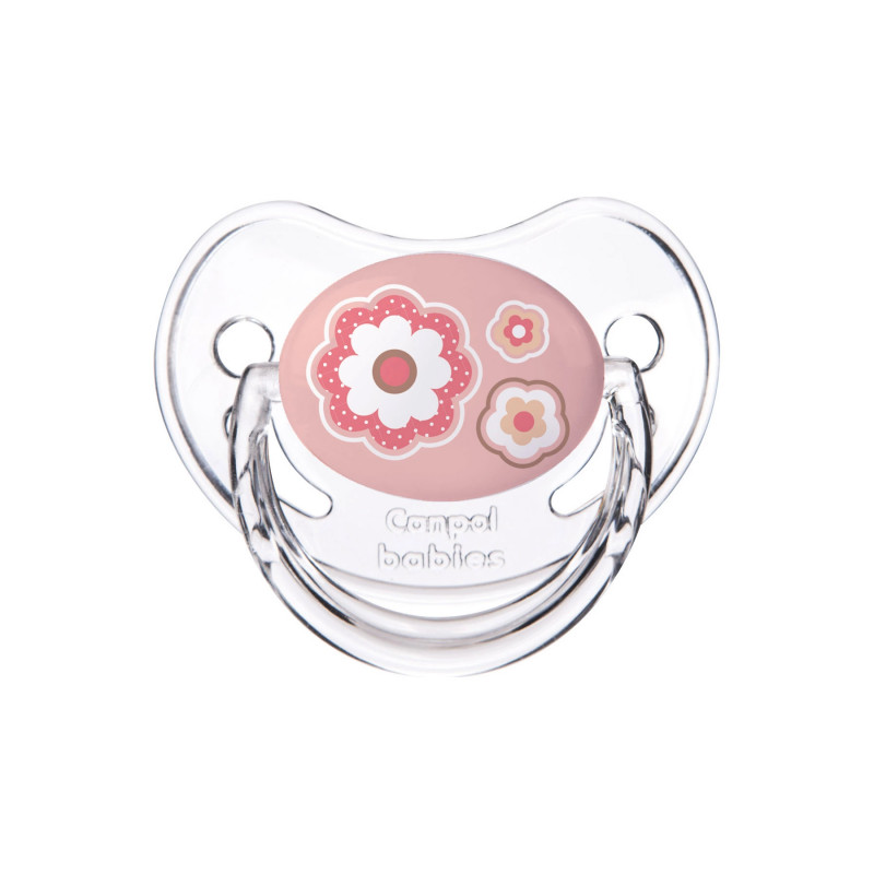 Биберон Тип Залъгалка Newborn Baby, силиконов, 0-6 месеца, 1 бр., розови цветя  384697