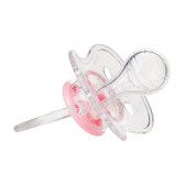 Биберон Тип Залъгалка Newborn Baby, силиконов, 0-6 месеца, 1 бр., розови цветя Canpol 384698 2