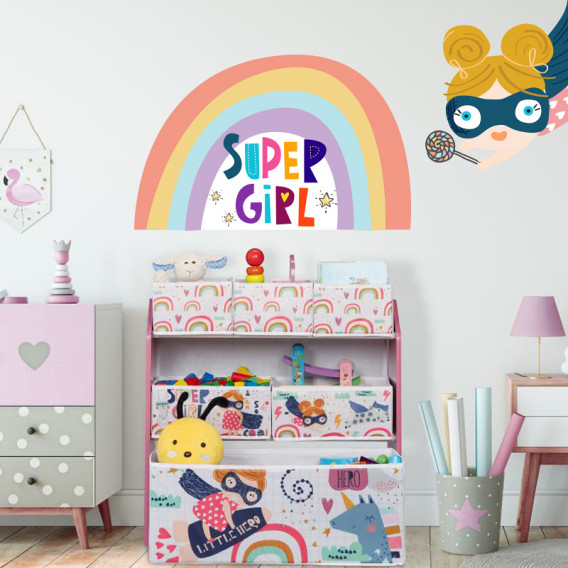 Комплект 2 броя стикери SUPER GIRL за декорация на детска стая Ginger Home 384727 3