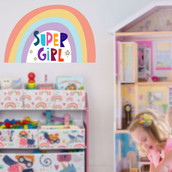 Комплект 2 броя стикери SUPER GIRL за декорация на детска стая Ginger Home 384729 5