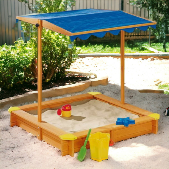 Детски пясъчник с регулируемeм водоустойчив сенник-покривало anti-UV 30 Ginger Home 384757 6