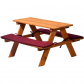 Детска маса за пикник с пейки и меки възглавници Ginger Home 384760 