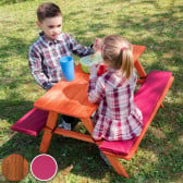 Детска маса за пикник с пейки и меки възглавници Ginger Home 384766 7