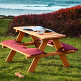 Детска маса за пикник с пейки и меки възглавници Ginger Home 384769 10