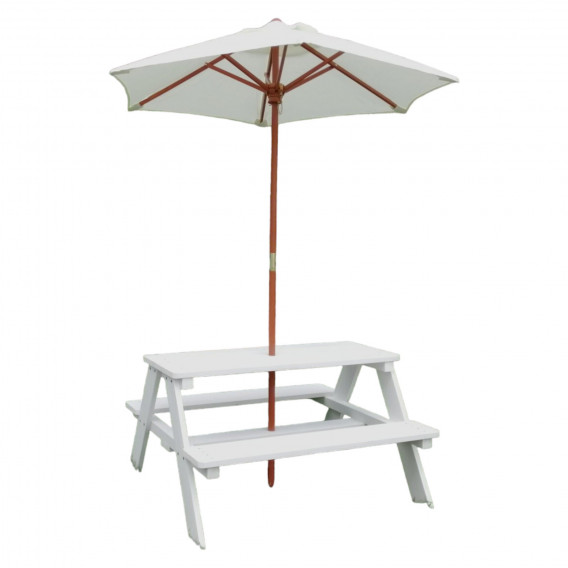 Градински комплект от детска маса за пикник и чадър anti-UV 30+ Ginger Home 384780 2