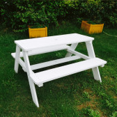 Градински комплект от детска маса за пикник и чадър anti-UV 30+ Ginger Home 384784 6