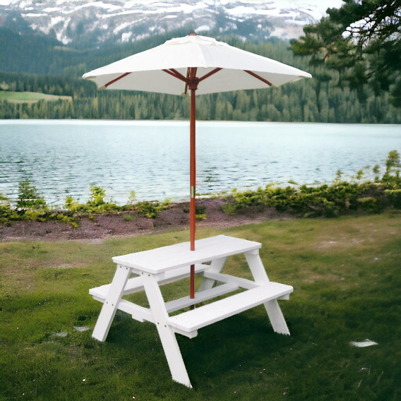 Градински комплект от детска маса за пикник и чадър anti-UV 30+ Ginger Home 384788 10