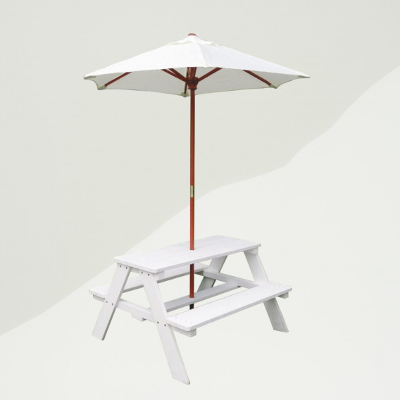 Градински комплект от детска маса за пикник и чадър anti-UV 30+ Ginger Home 384790 12