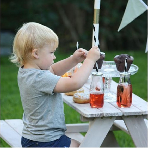 Градински комплект от детска маса за пикник и чадър anti-UV 30+ Ginger Home 384791 13